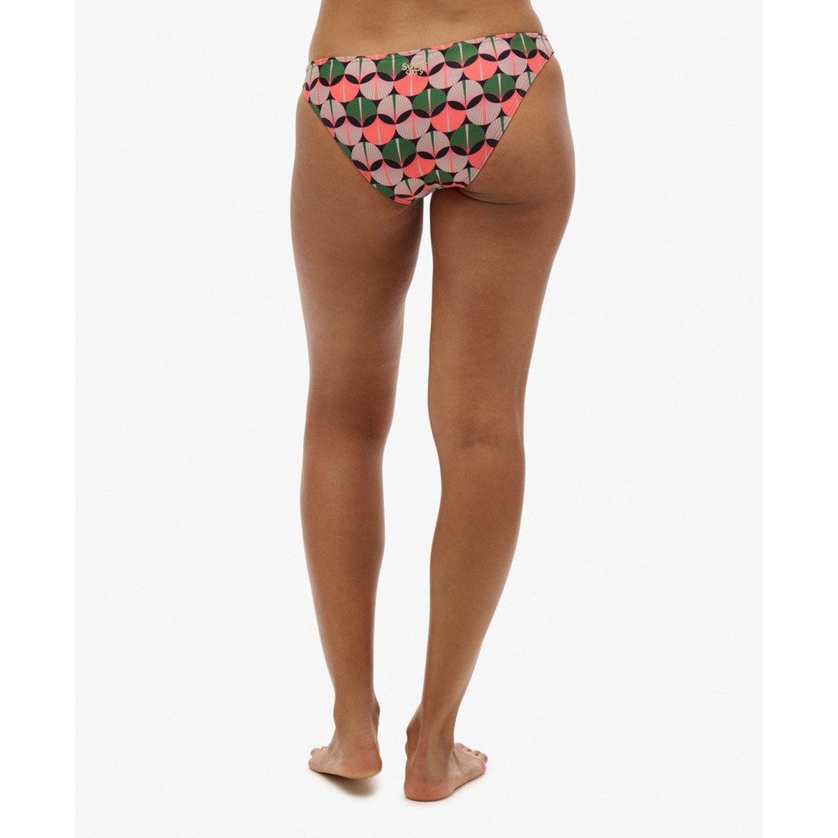 Bas de bikini classique imprimé orange géométrique, SUPERDRY