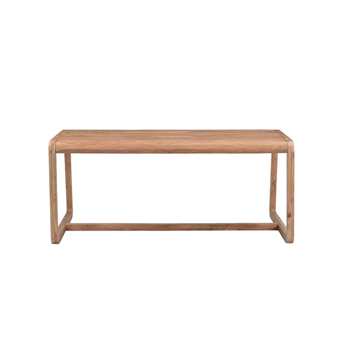 Table à manger en bois d'acacia KALANI bois clair, MADE IN MEUBLES 