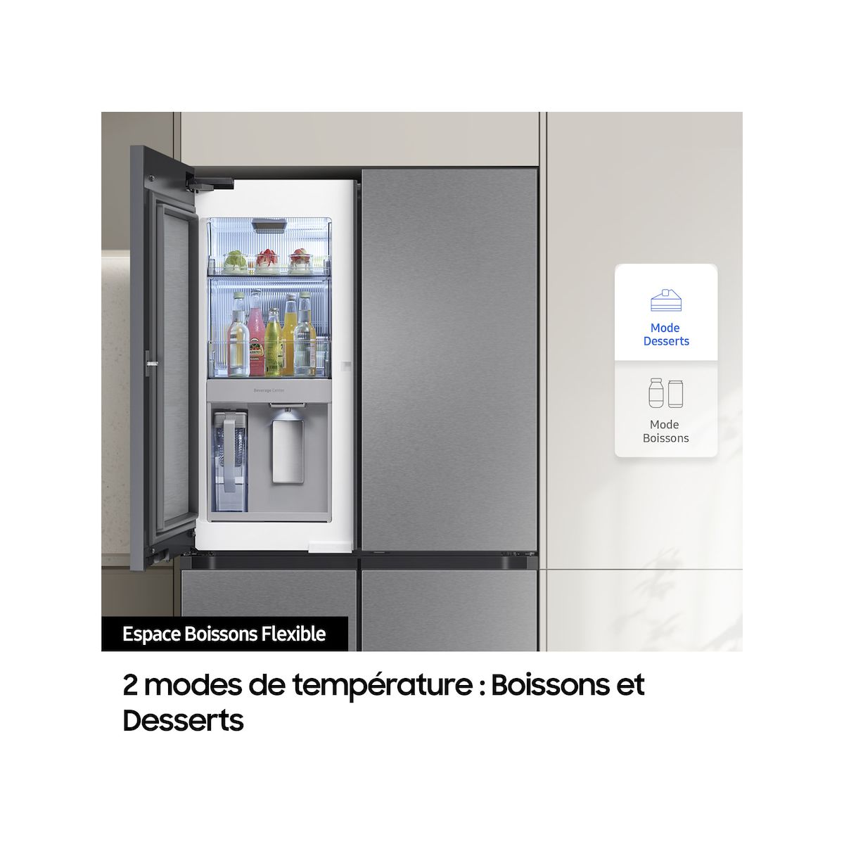 Réfrigérateur multi portes RF48A400EM9 silver, SAMSUNG