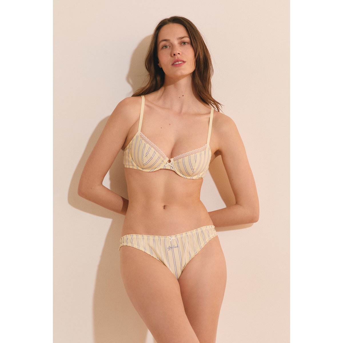 Tanga en coton BENICIO DAY jaune pale, ETAM