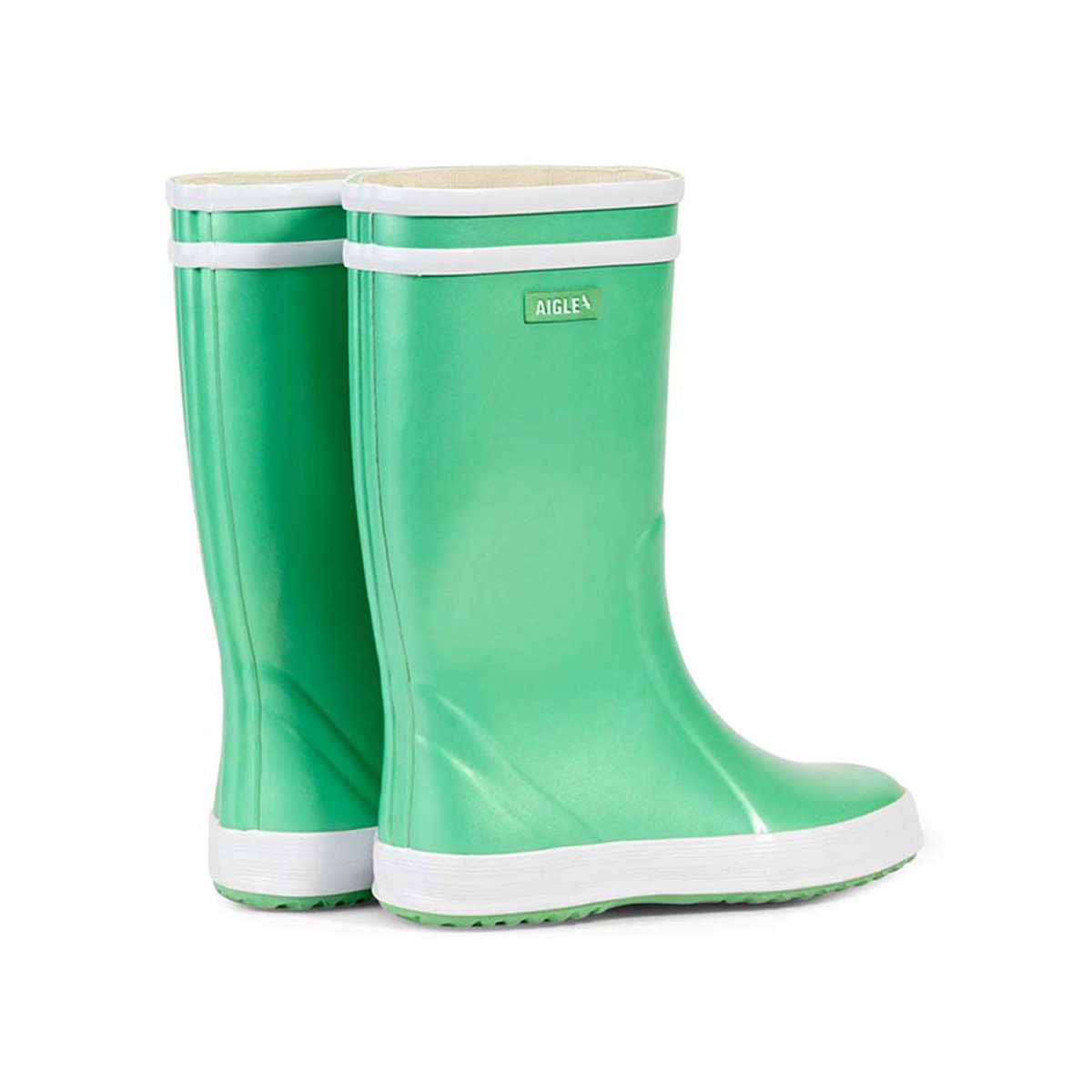 Bottes de pluie LOLLY IRRISE UNISEX vert d'eau, AIGLE