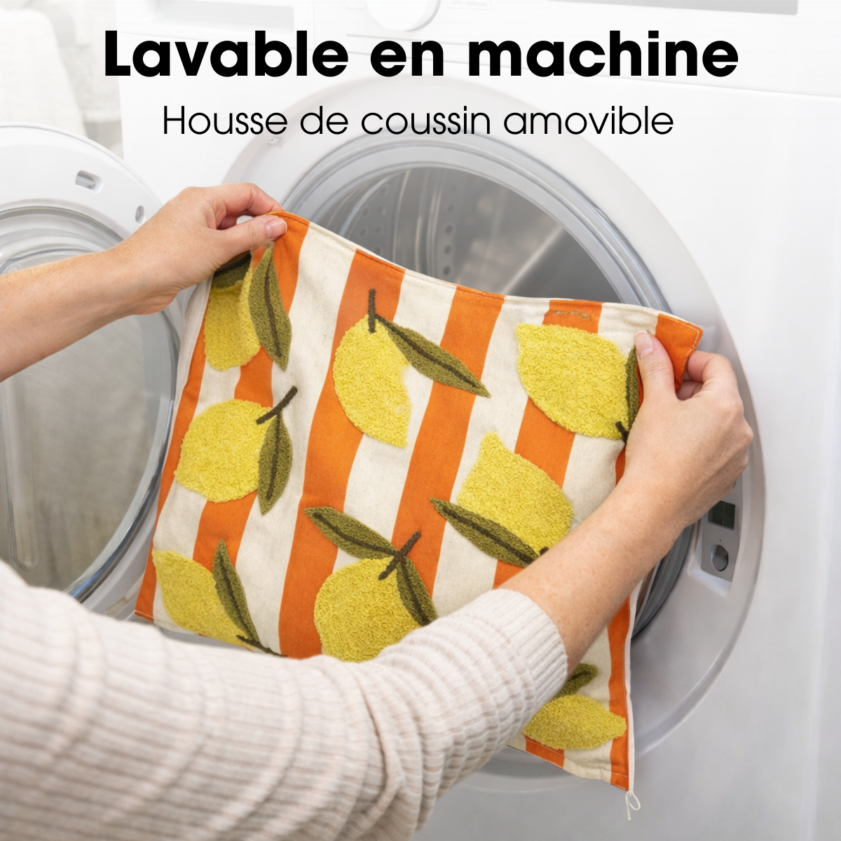 Coussin décoratif jaune, MICA DECORATIONS