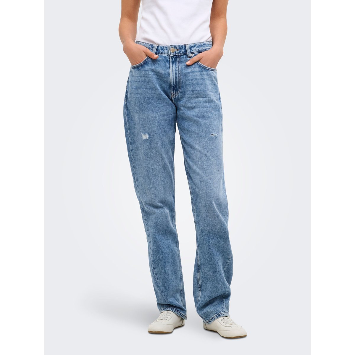 Jean Coupe Droite medium blue denim, ONLY