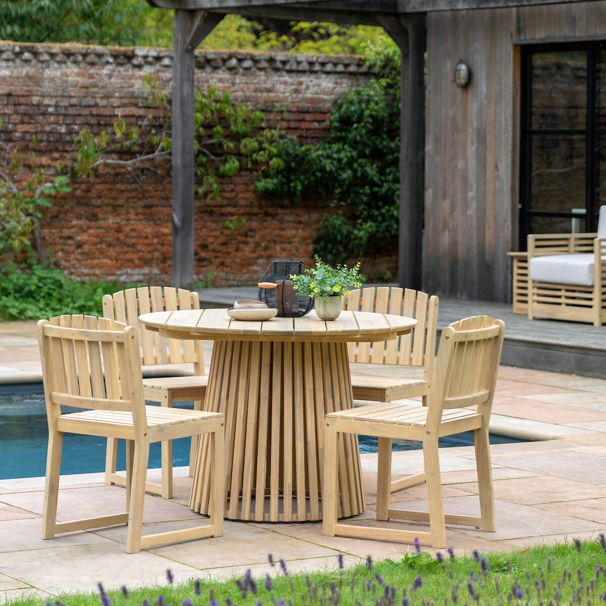 Rennie Round Dining Table 4 Seater light wood, SO'HOME