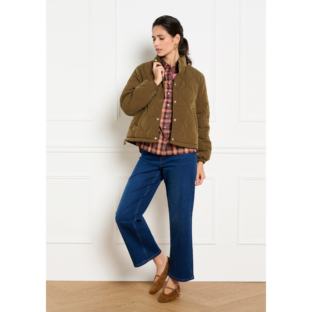 Veste matelassée réversible vert, LOLALIZA