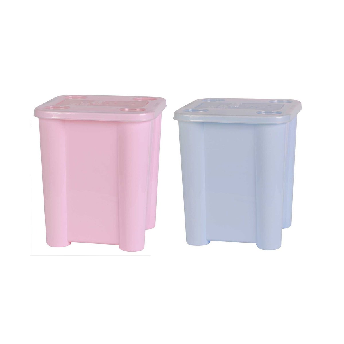 Set de 2 Boîtes de Rangement Empilables pour Chambre Enfant - 29x29x33.5cm multicolore, WADIGA