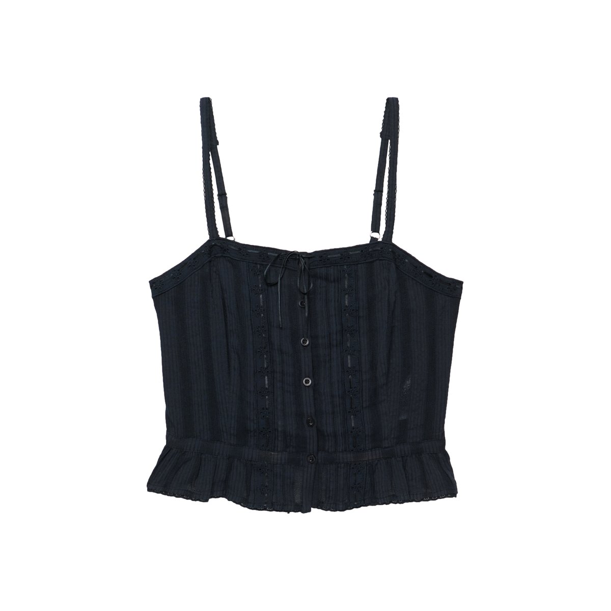 Top à Bretelles en Dentelle bleu marine éclipse, SUPERDRY