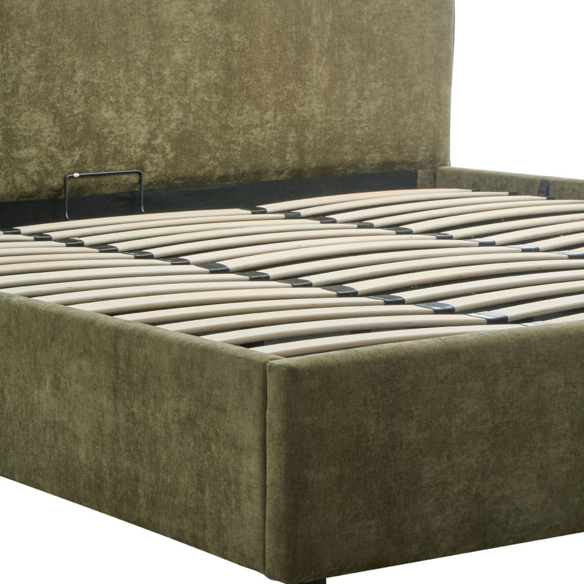 Lit coffre en tissu 180x200cm- CAMA vert, DRAWER