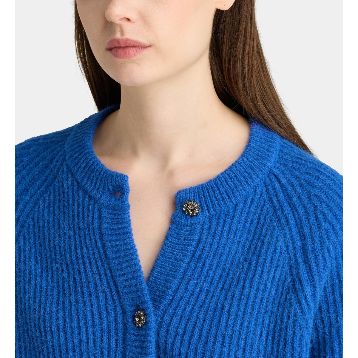 Cardigan dawn c alpaga mélangé bleu cobalt, GALERIES LAFAYETTE