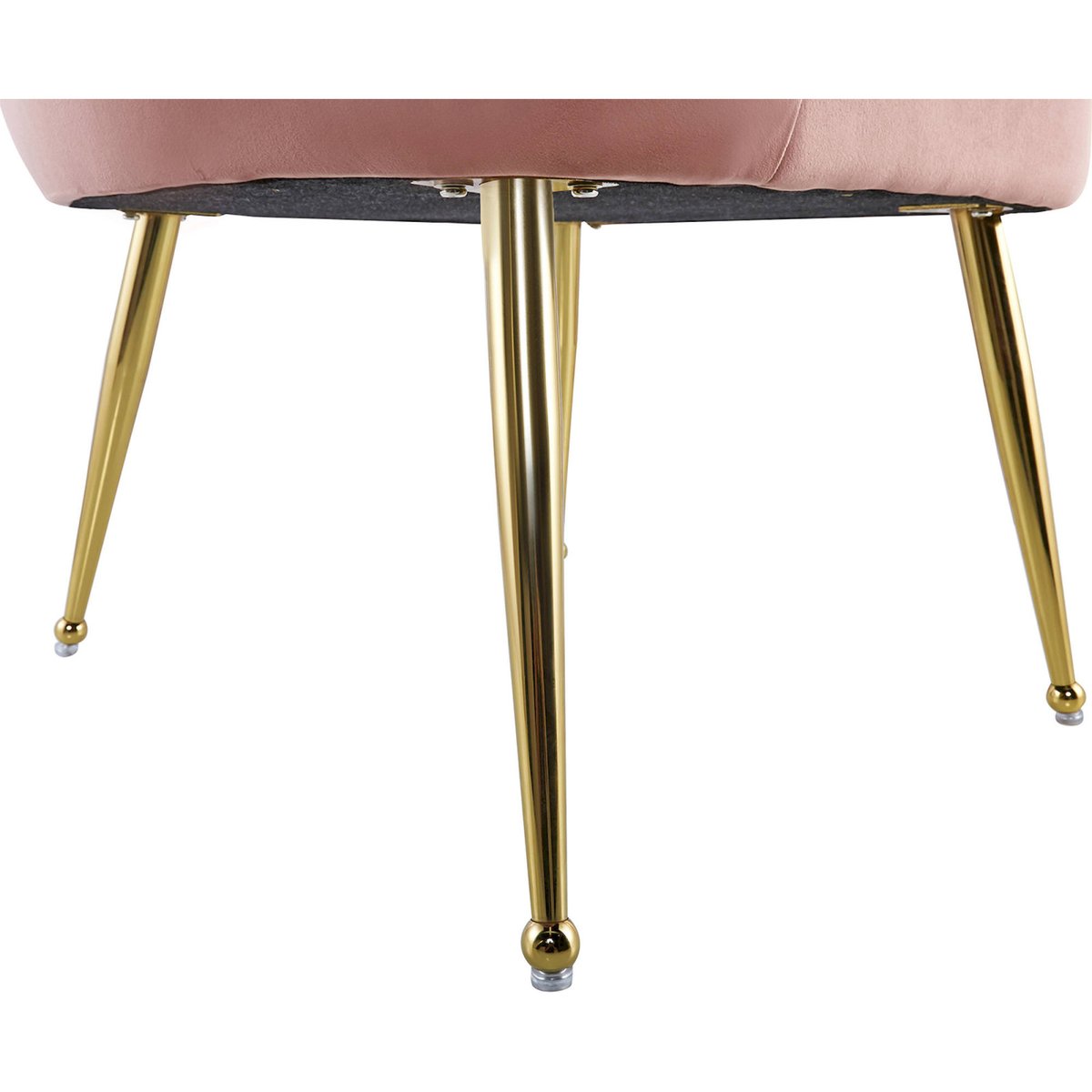 Chaise de salle à manger en velours rose poudré et or doré, ARTE ESPINA