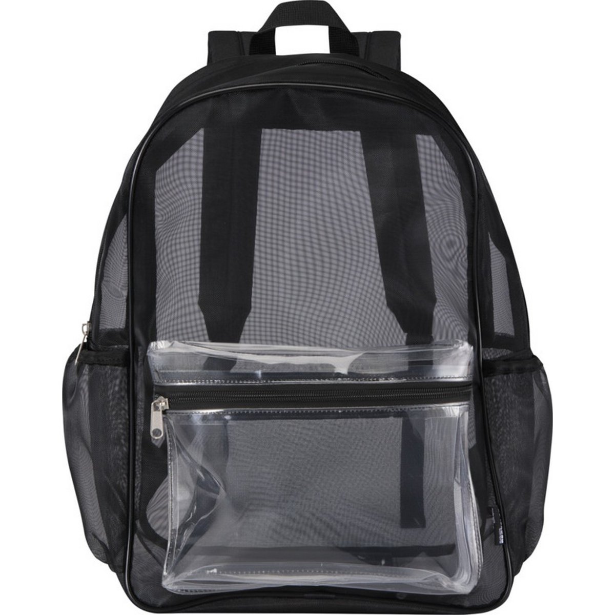 Sac à dos maillé motif/style uni noir, FLOSO