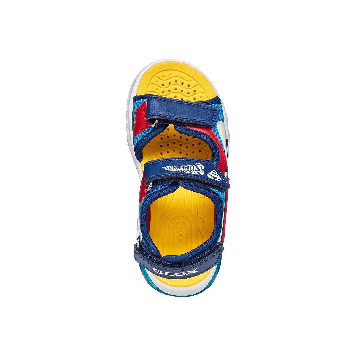 Kids Ciberdron X Superman LED Sandals blue/red, GEOX