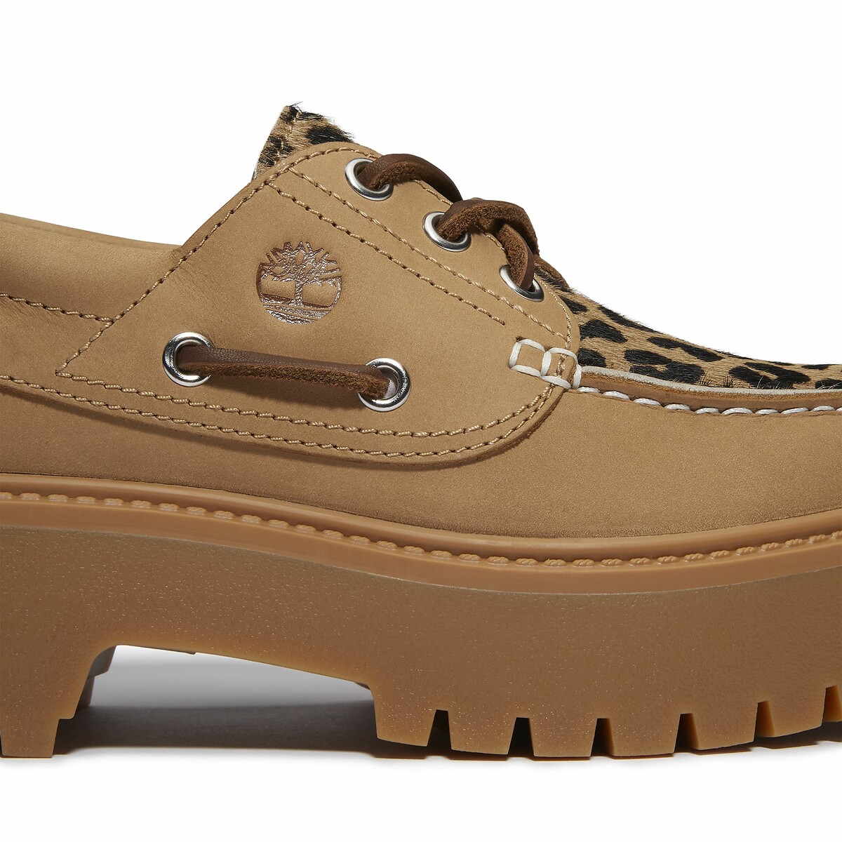 Scarpe da barca Stone Street beige/leopardata, TIMBERLAND