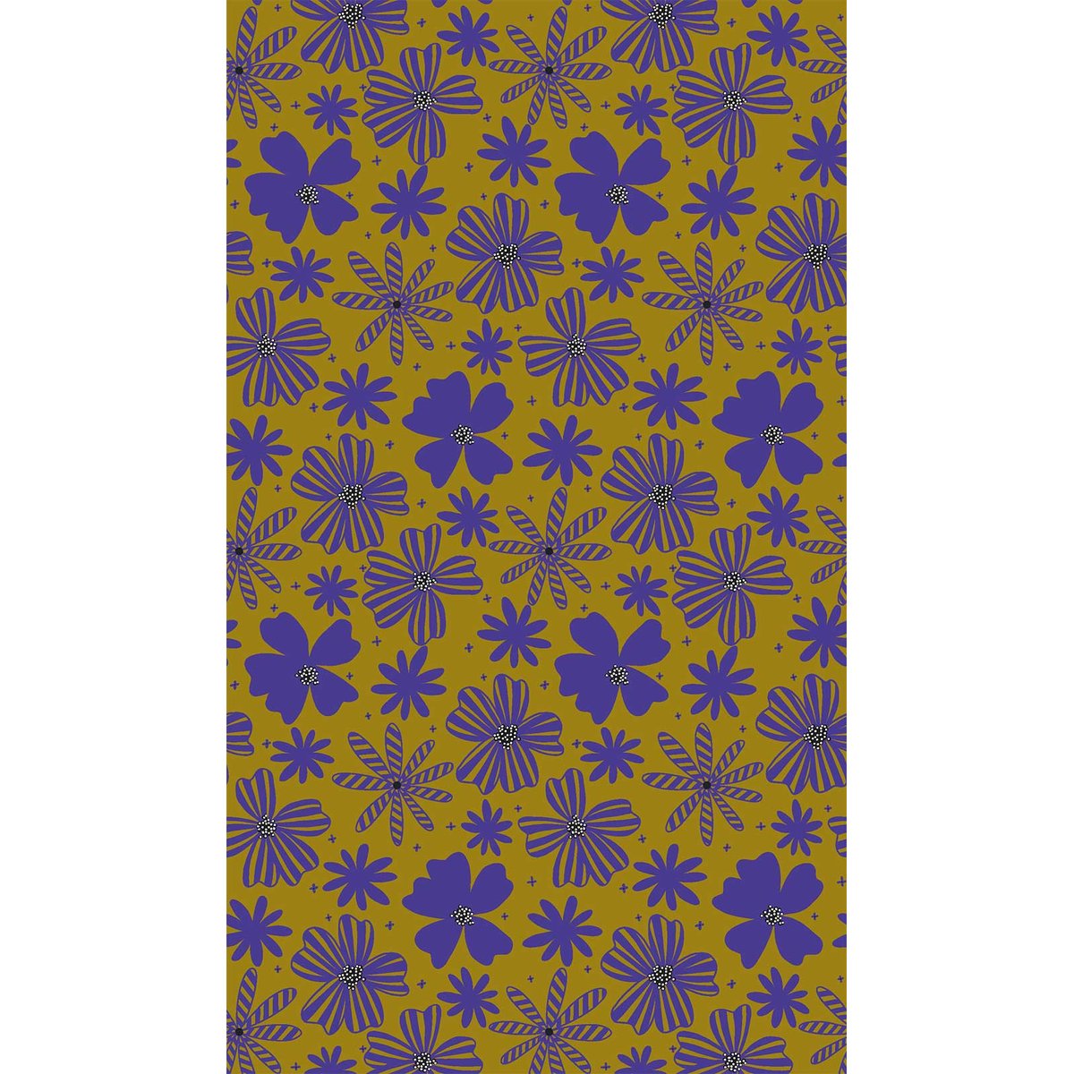 Papier peint pop violine intissé, HEXOA
