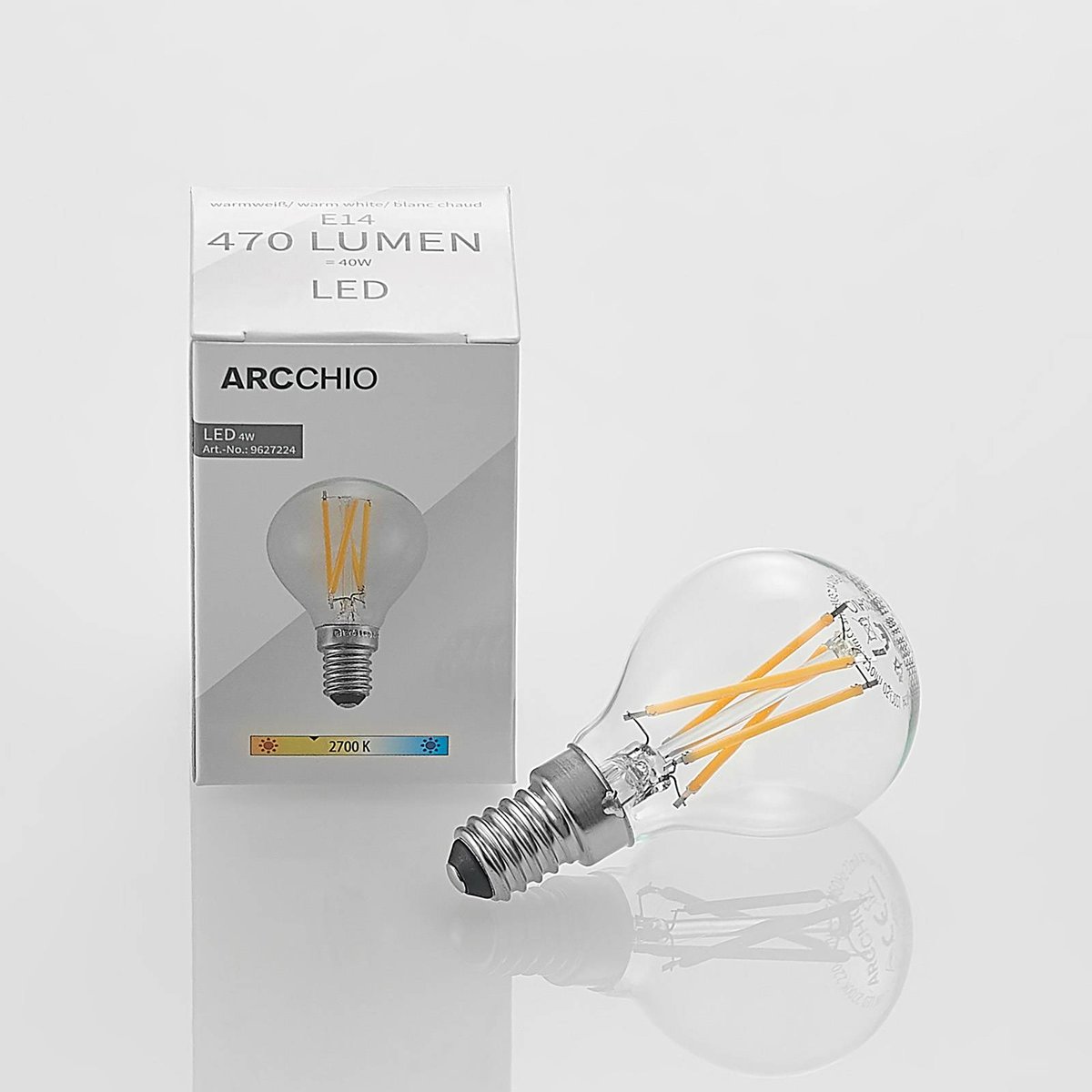 Ampoule E14 en verreLED, E14 4W LED couleur unique, ARCCHIO