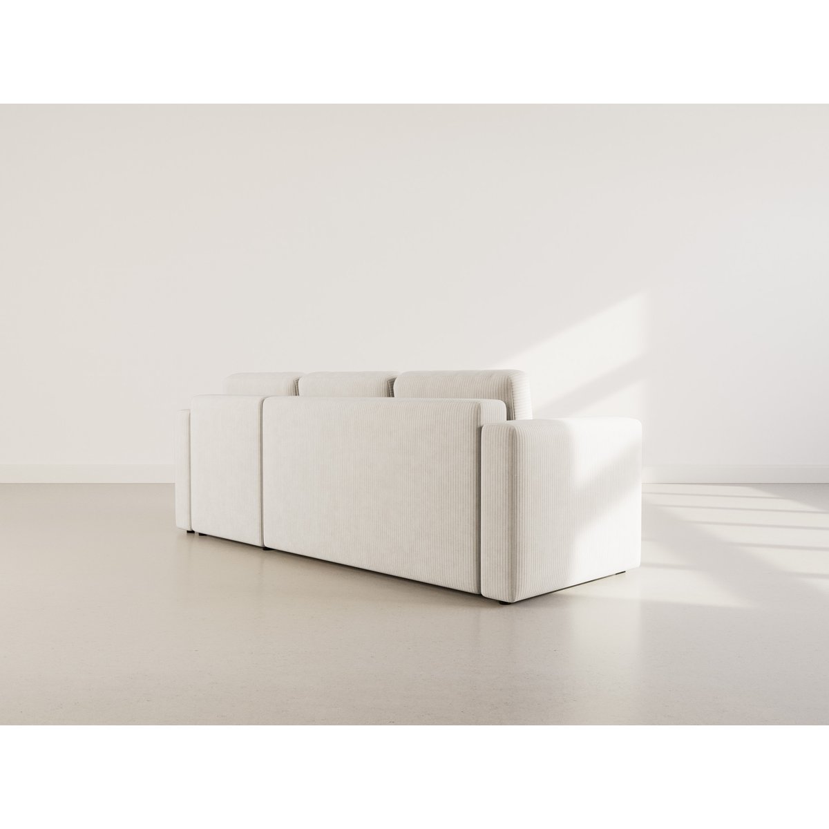 Canapé d'Angle Convertible 4 places - CANOPY beige, BEST MOBILIER