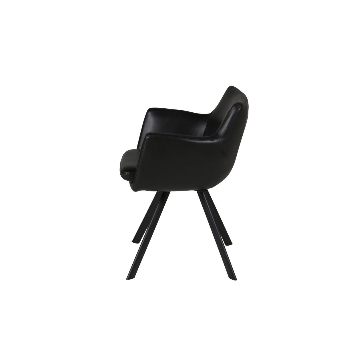 Fauteuil PU noir, ZAGO