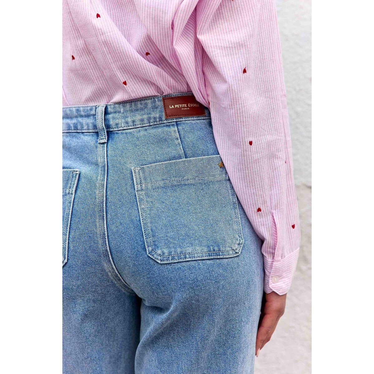 Atlanty High Waist Wide Leg Jeans faded blue, LA PETITE ETOILE