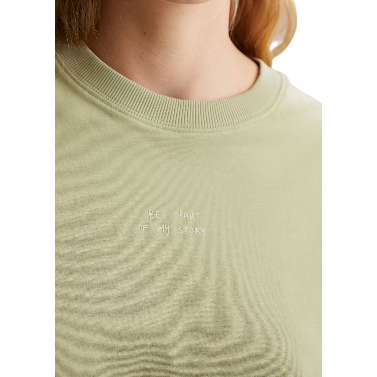 T-shirt de base relaxed en coton organique vert, MARC O’POLO DENIM