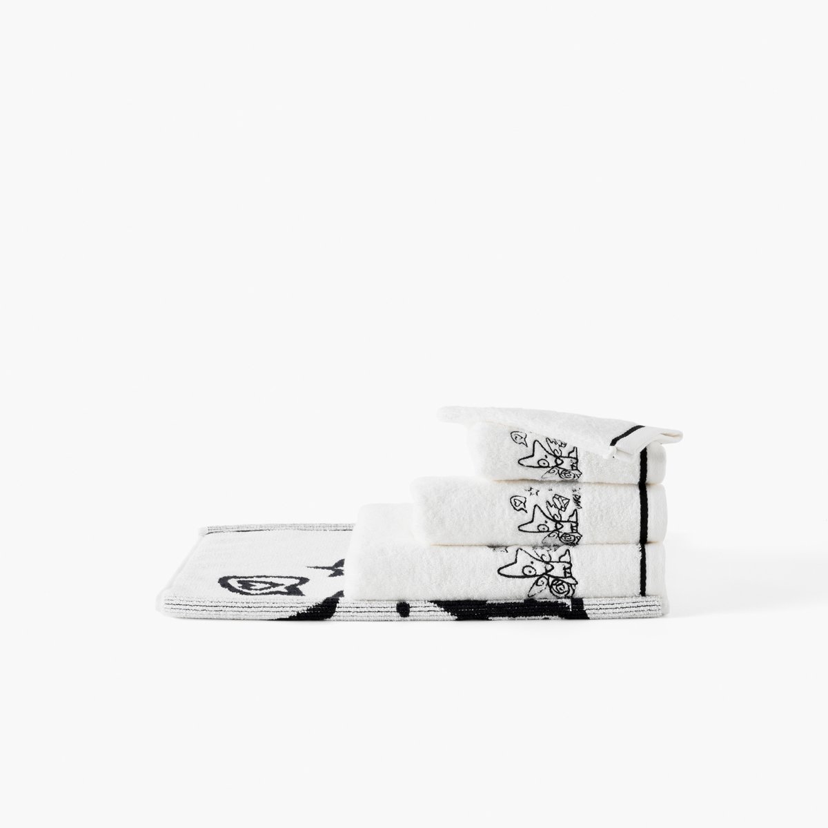 Serviette de toilette coton JAKÈ 2024 blanc, CARRE BLANC