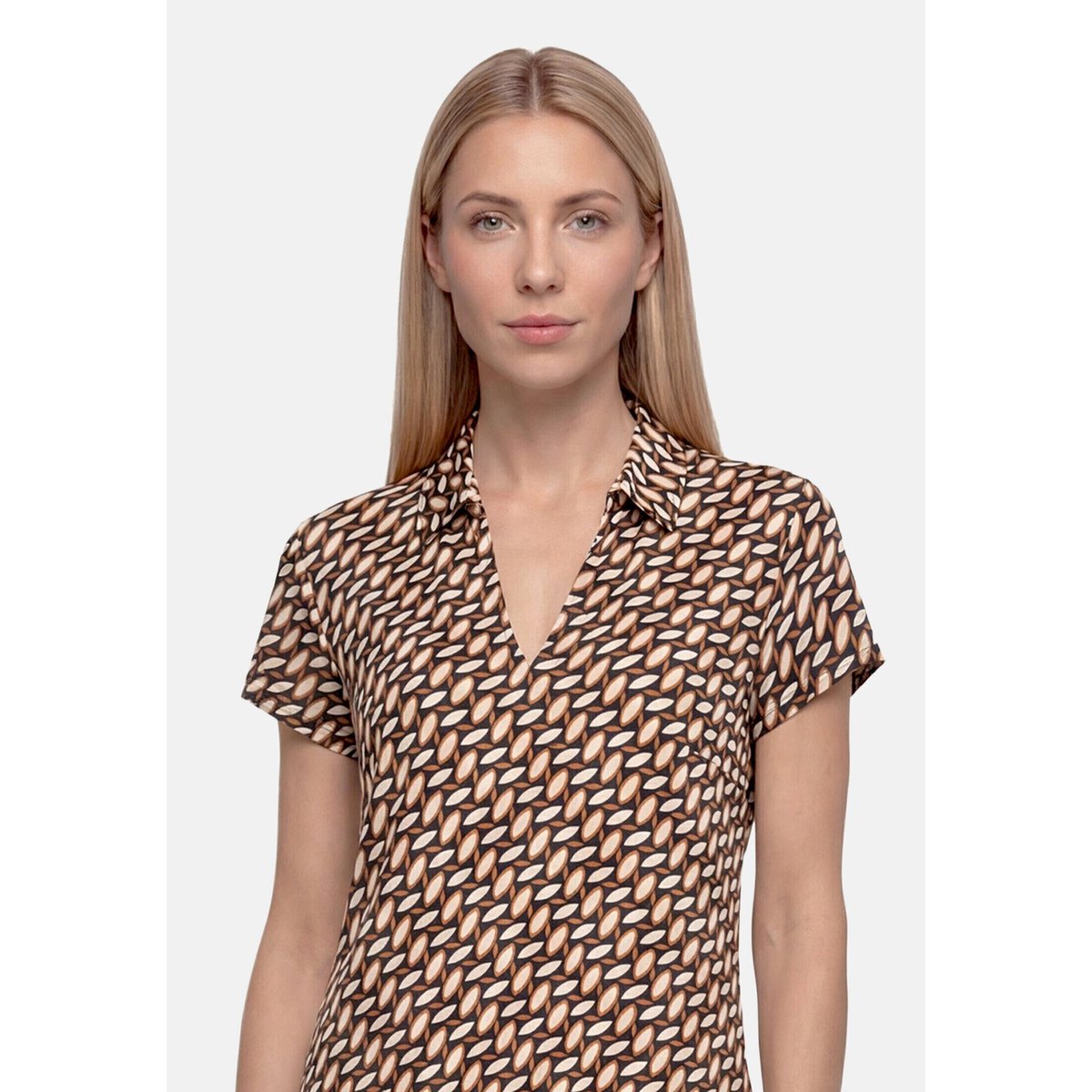 Robe d'été manches courtes dark blue/brown, BETTY BARCLAY