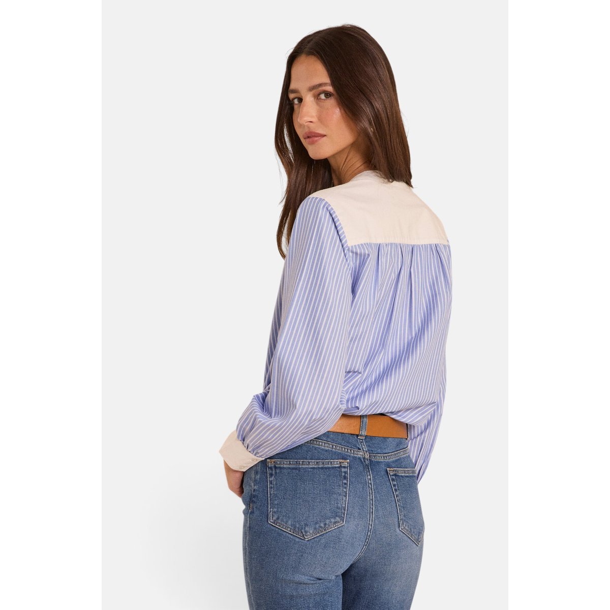 Blouse rayée à manches longues MANAELLE lavande, Maison 123