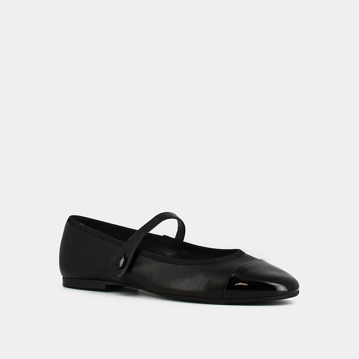 Dreux leather ballet pumps black, JONAK