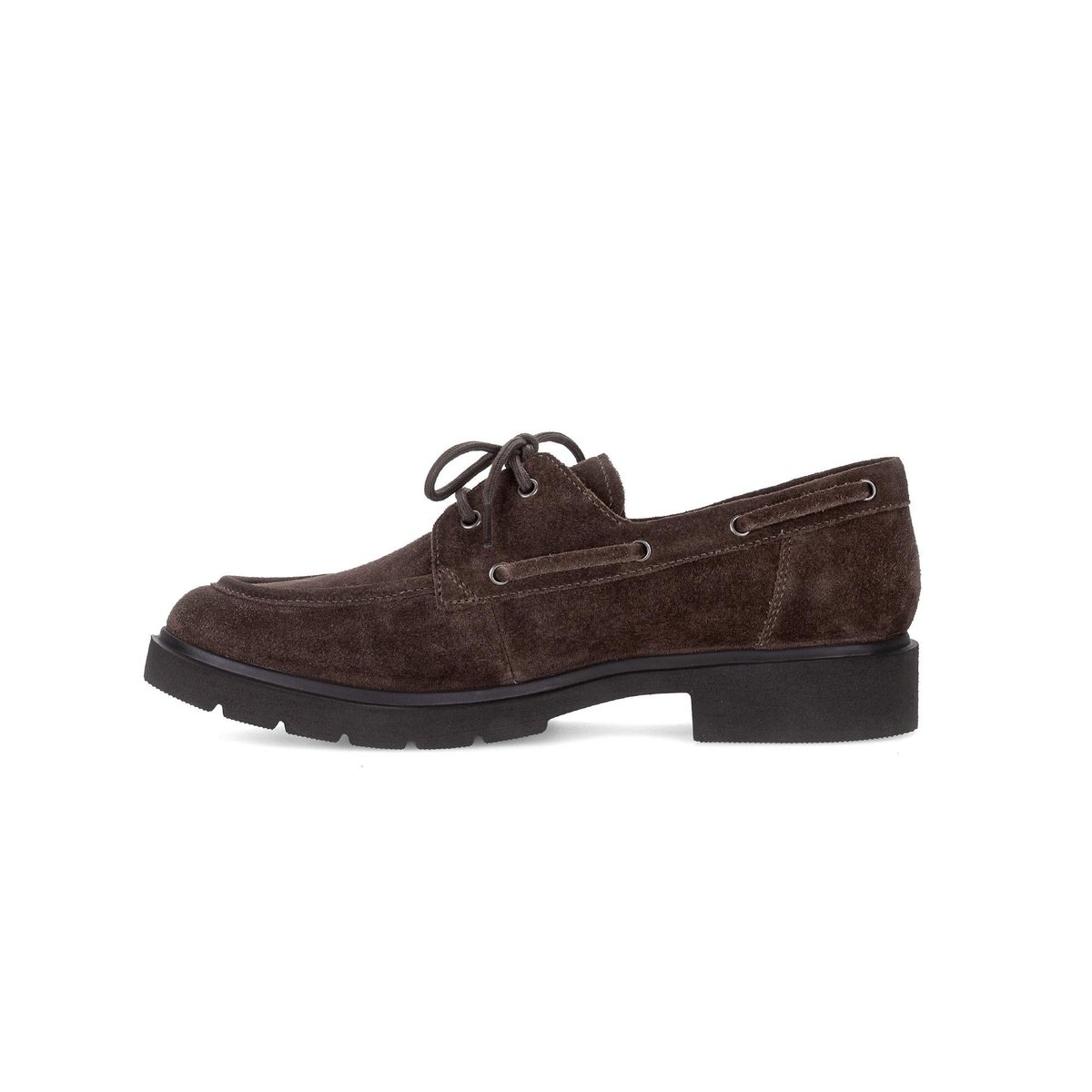 Mocassins en cuir à talon décroché marron velours, GABOR