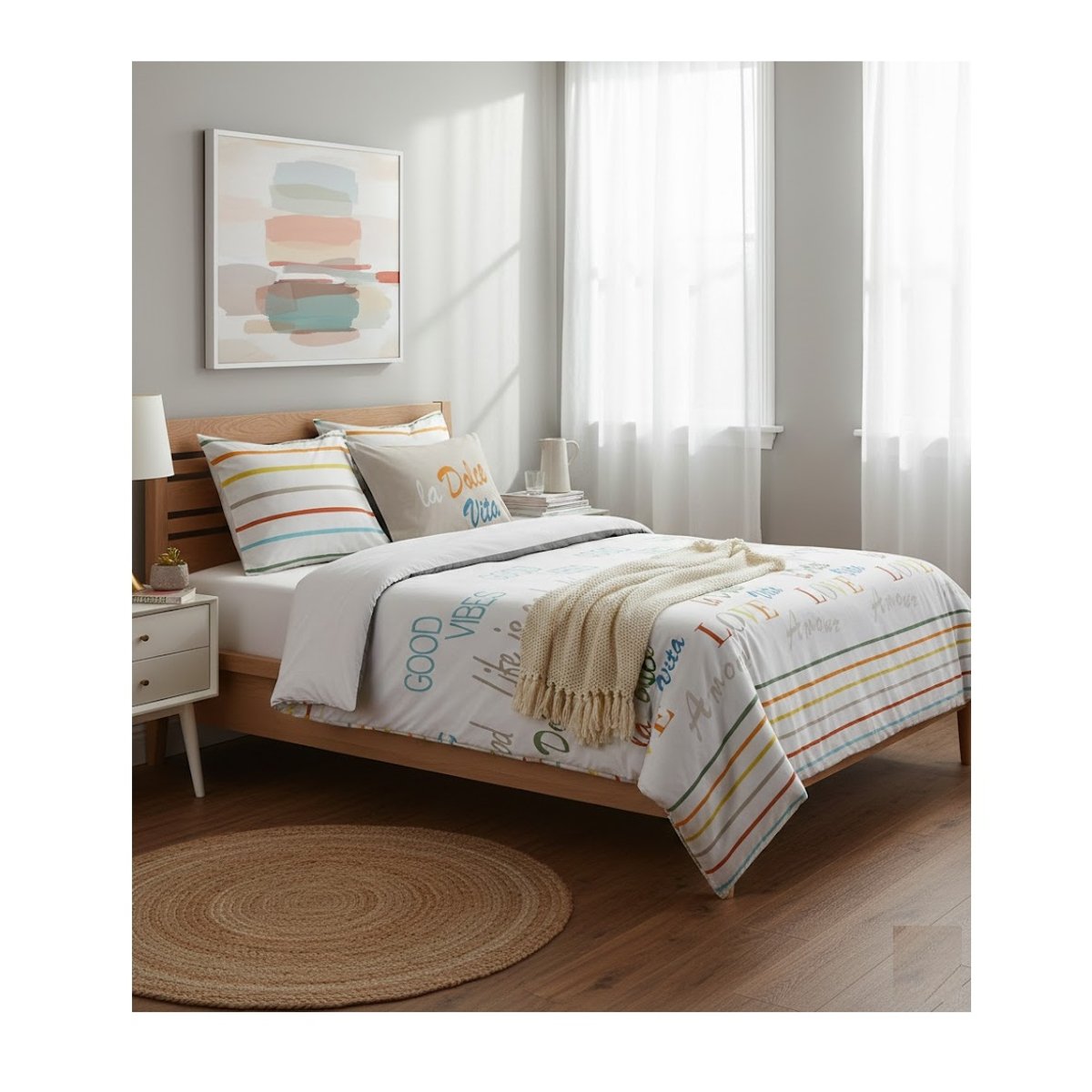Parure de lit Dolce vita blanc, EDEN