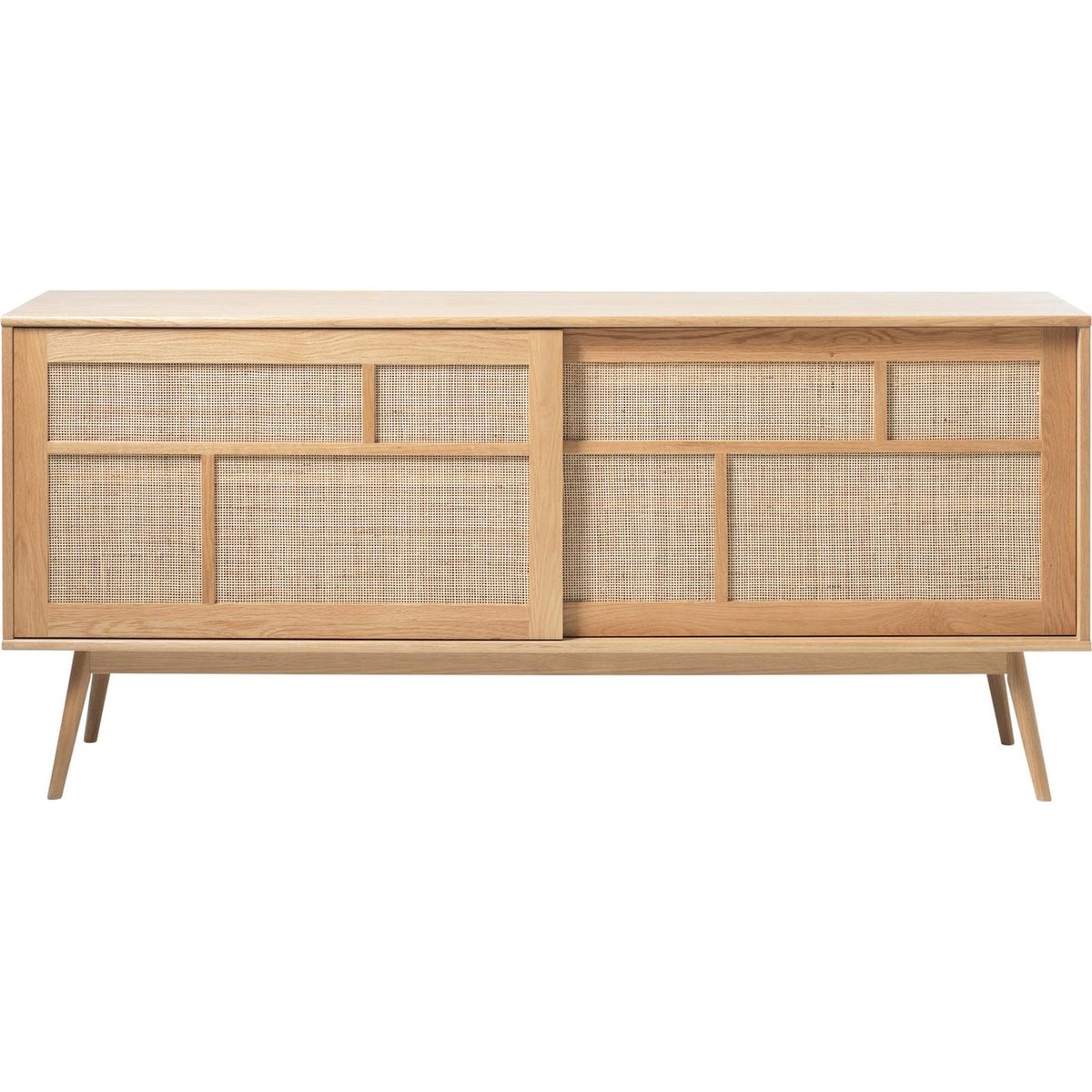Buffet en bois et cannage collection VISIMMY bois clair et noir, RECOLLECTION