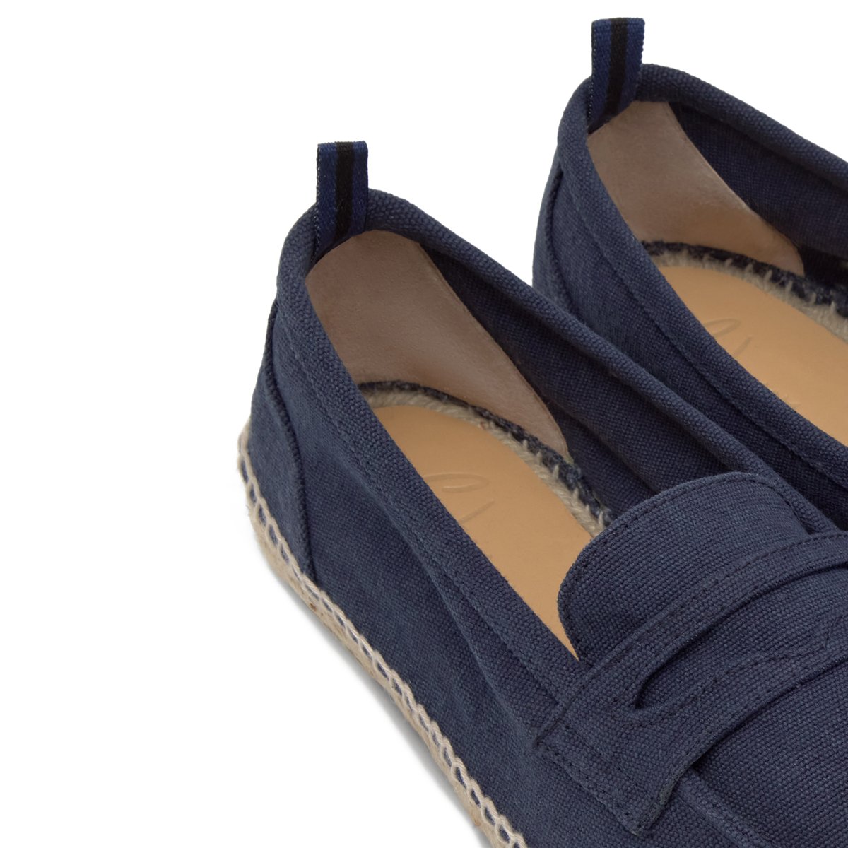 Espadrilles mocassins en coton et jute NACHO PLATFORM bleu marine, CASTANER