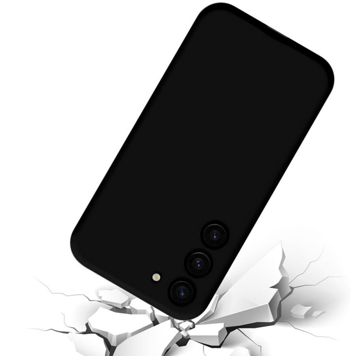 Coque Galaxy S23 antichoc + 2 vitres noir, EVETANE