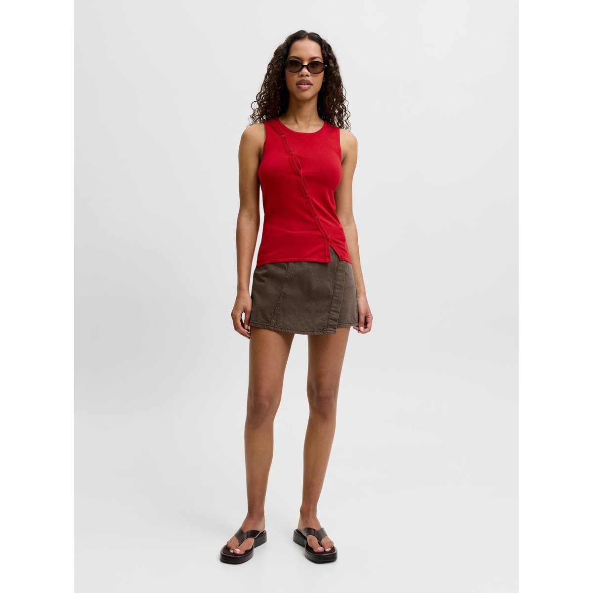Jupe-Short marron - demitasse 1, JJXX