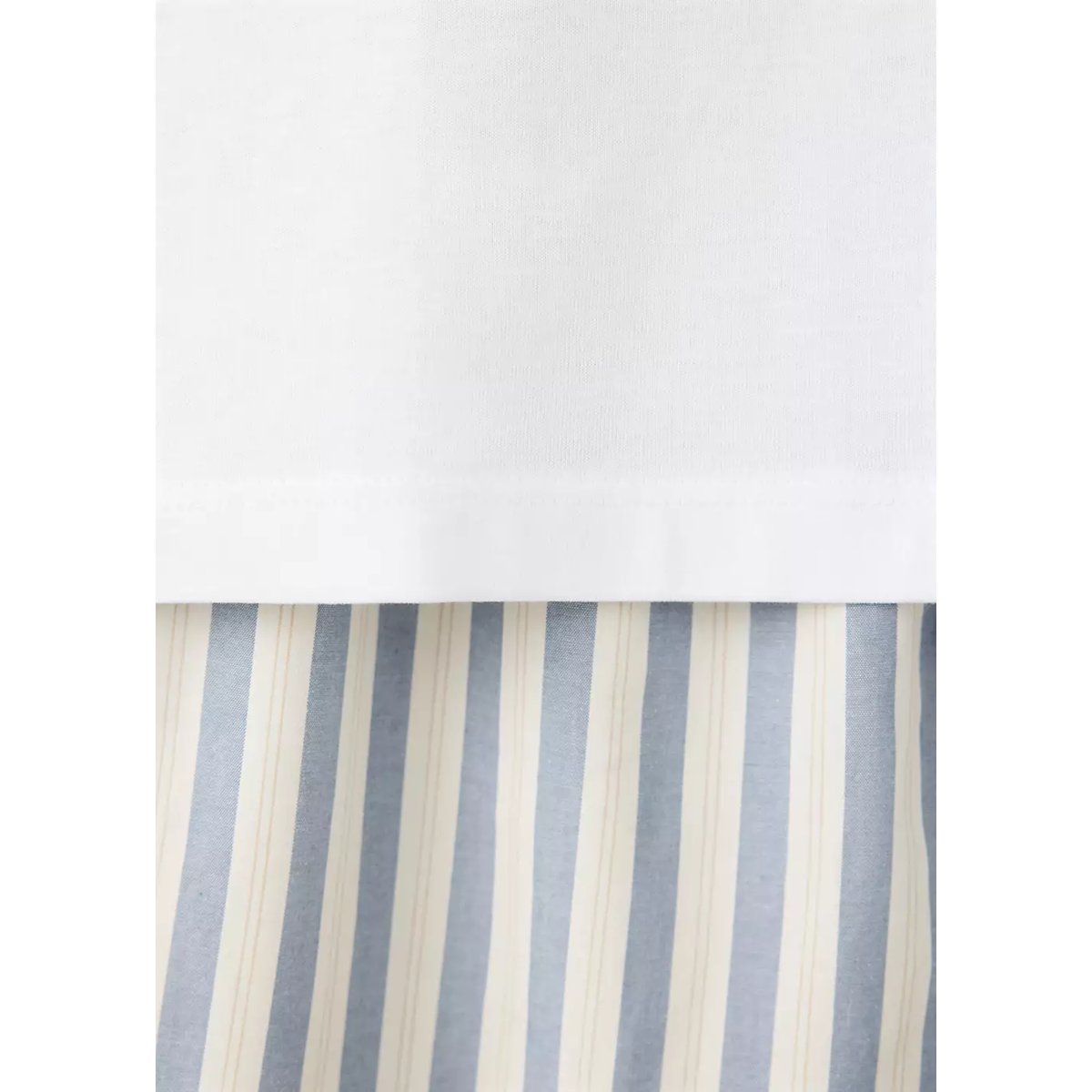 Pyjama complet à rayures blanc cassé, MANGO TEEN