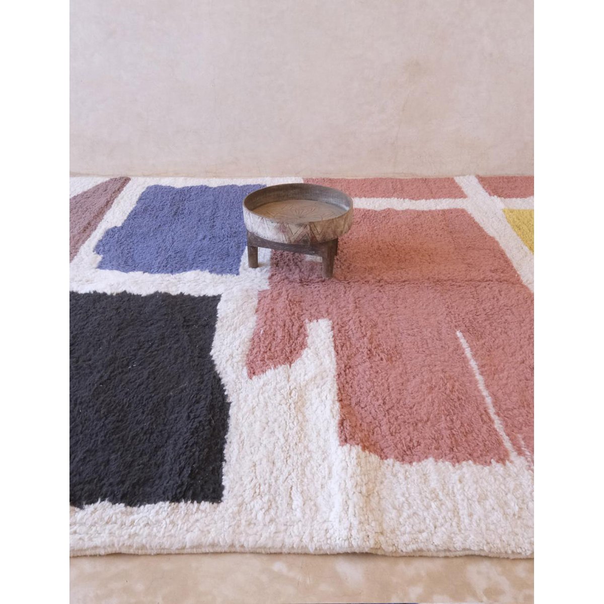 Tapis berbère original au style graphique en laine 246 x 348 cm palette colorée, AFK LIVING