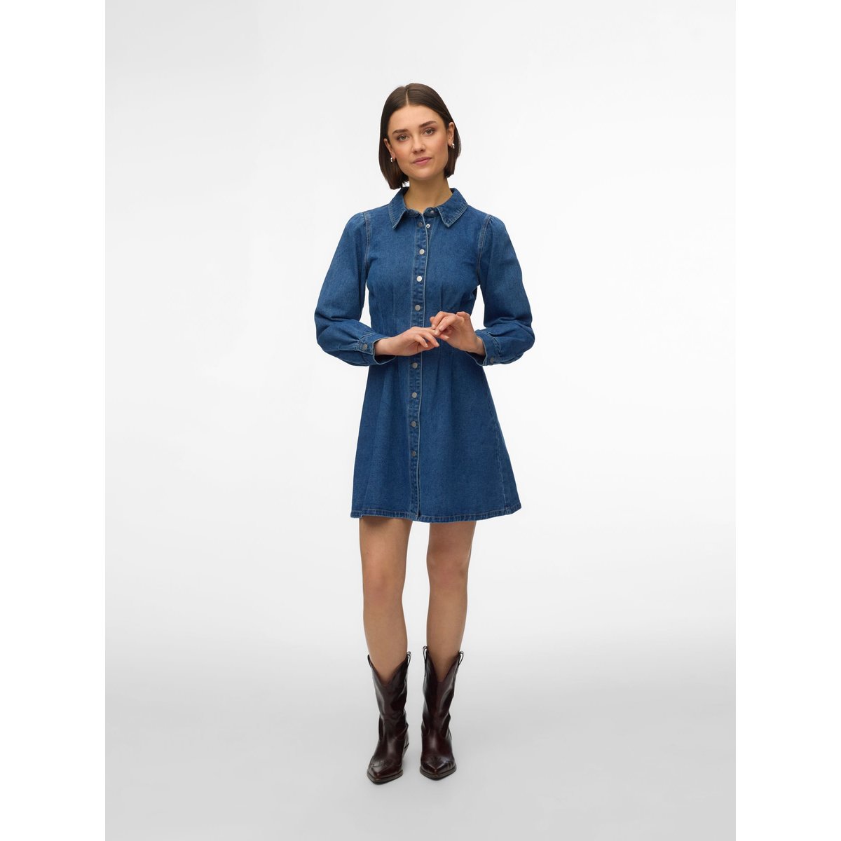 Robe En Denim medium blue denim, VERO MODA
