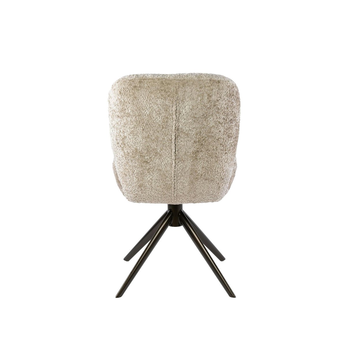 Chaise pivotante tissu bouclette sable pieds brun (x2) CREEK beige, PIER IMPORT