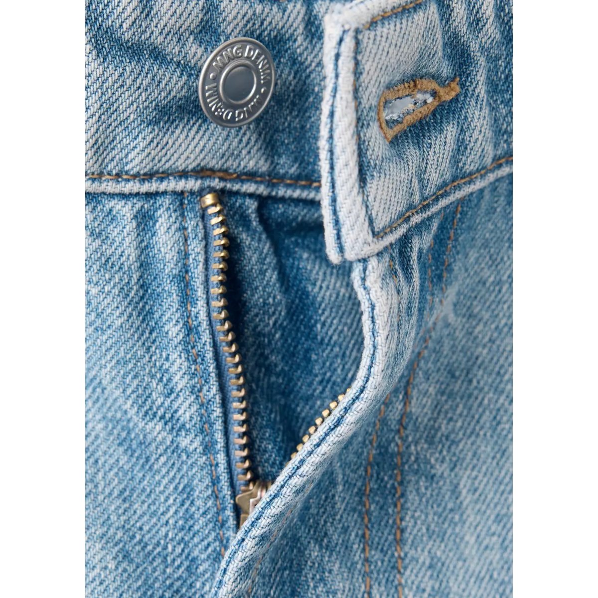 Jean Sammy court coupe carotte bleu clair, MANGO MAN