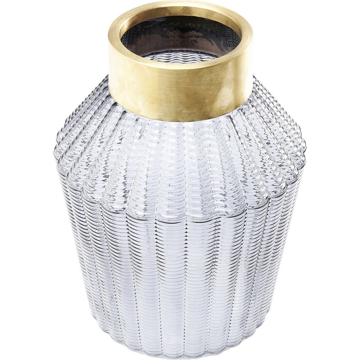 Vase en verre texturé, BARFLY gris, KARE DESIGN