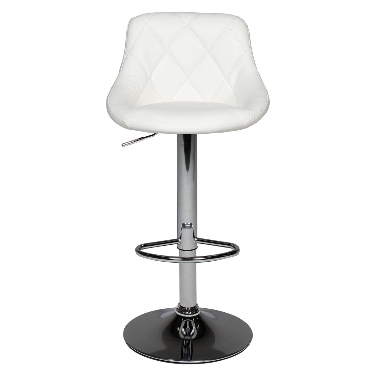 Lot de 2 tabourets de bar, JASPER blanc, métalique, HAPPY GARDEN