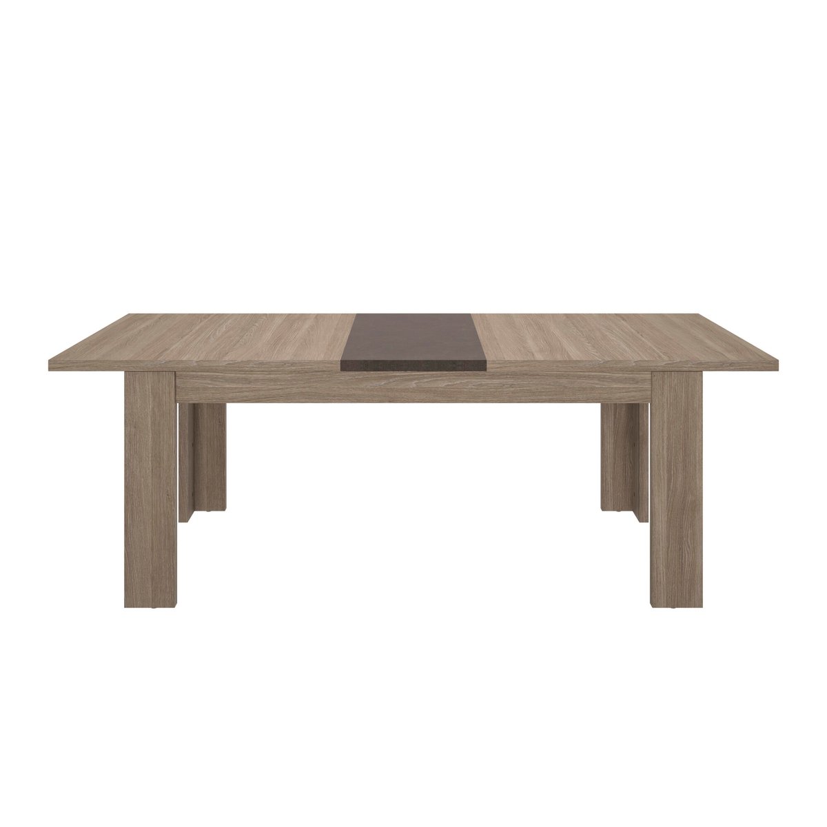 Table rectangle reed avec allonge beige, GAMI