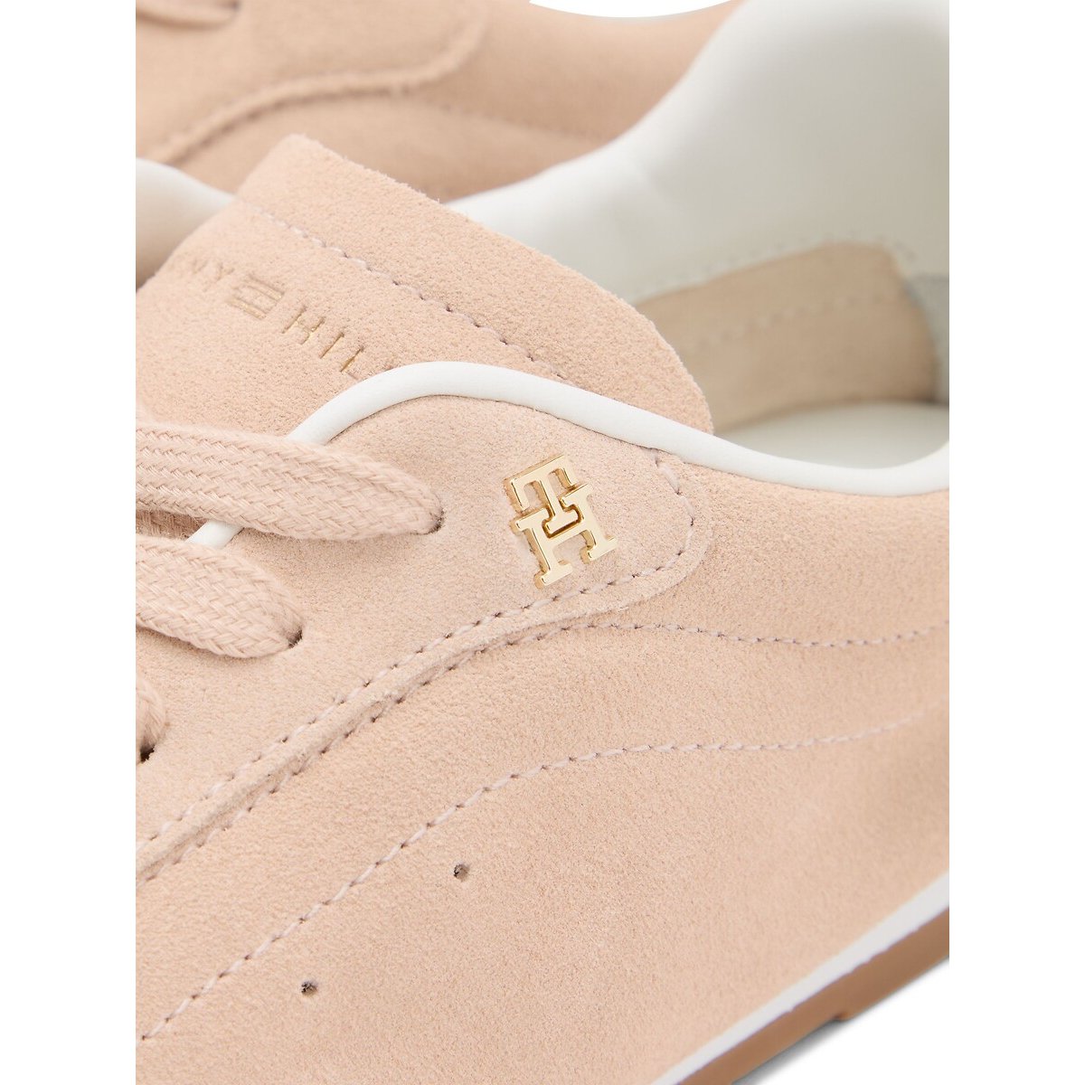 Baskets en cuir suède BELLA LW RUNNER beige, TOMMY HILFIGER