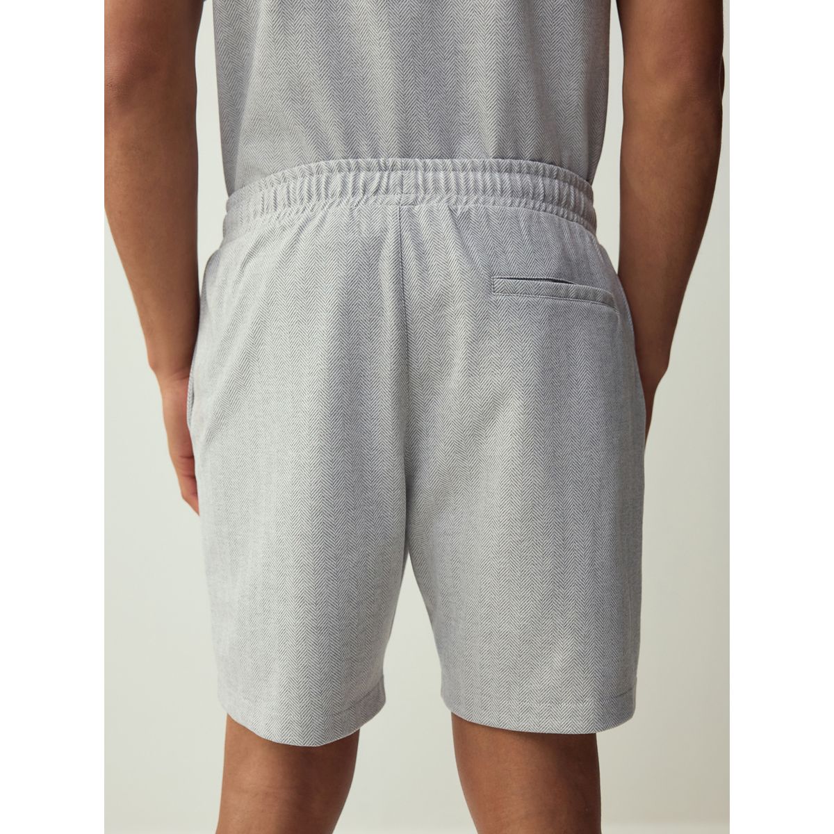Short en jersey à chevrons gris, NEXT