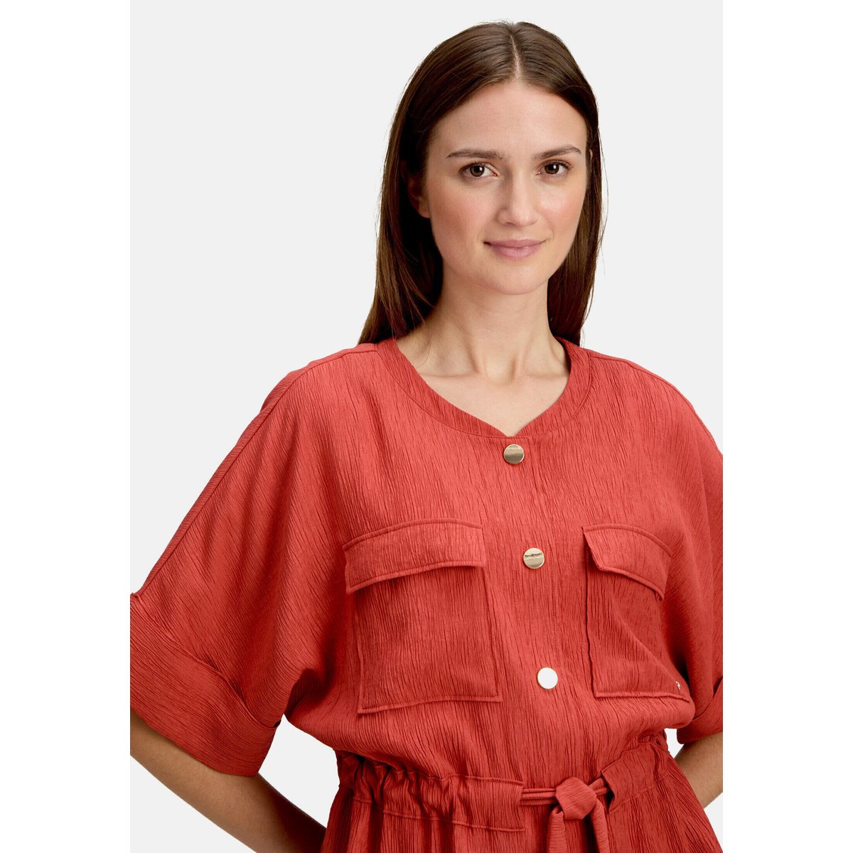 Veste casual à poches rouge foncé, BETTY & CO