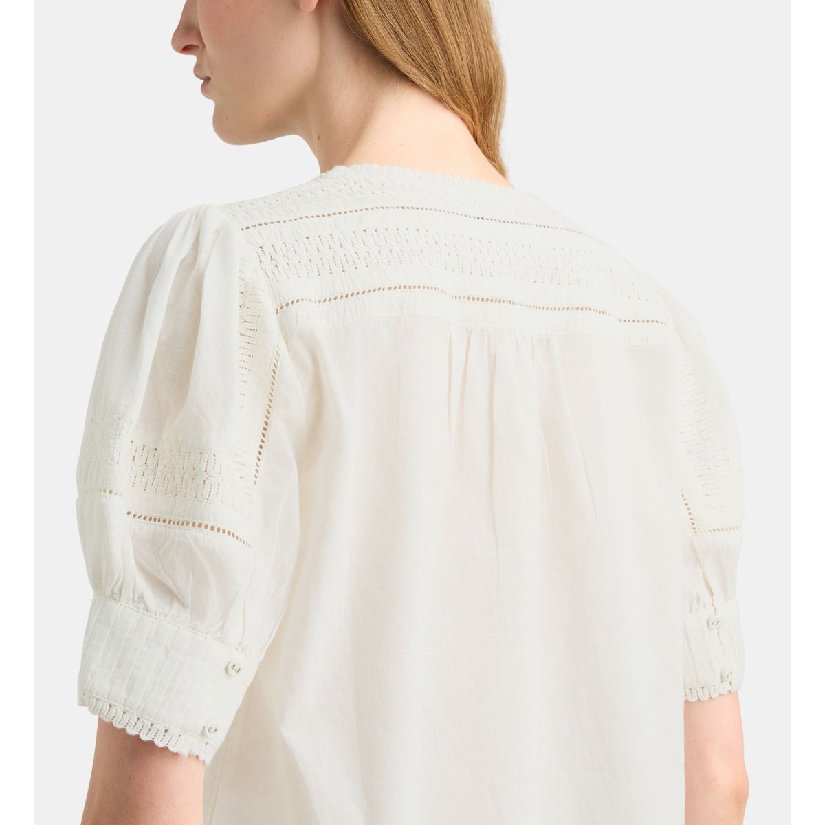 Top aruba ruch coton écru, GALERIES LAFAYETTE