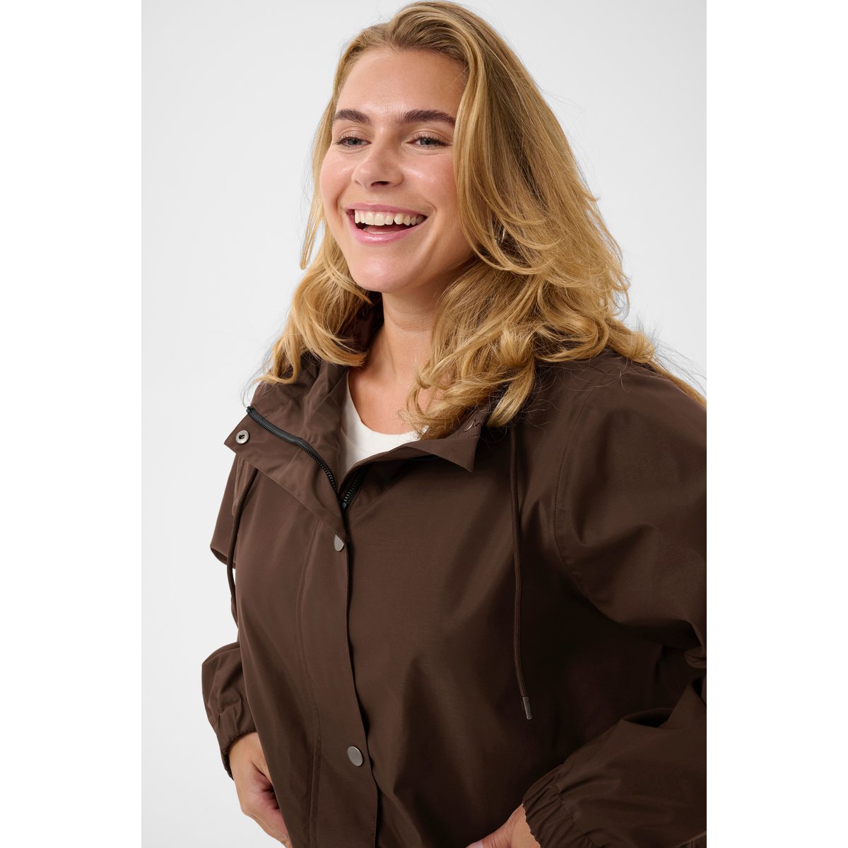 Manteau marron coffee bean, KAFFE CURVE