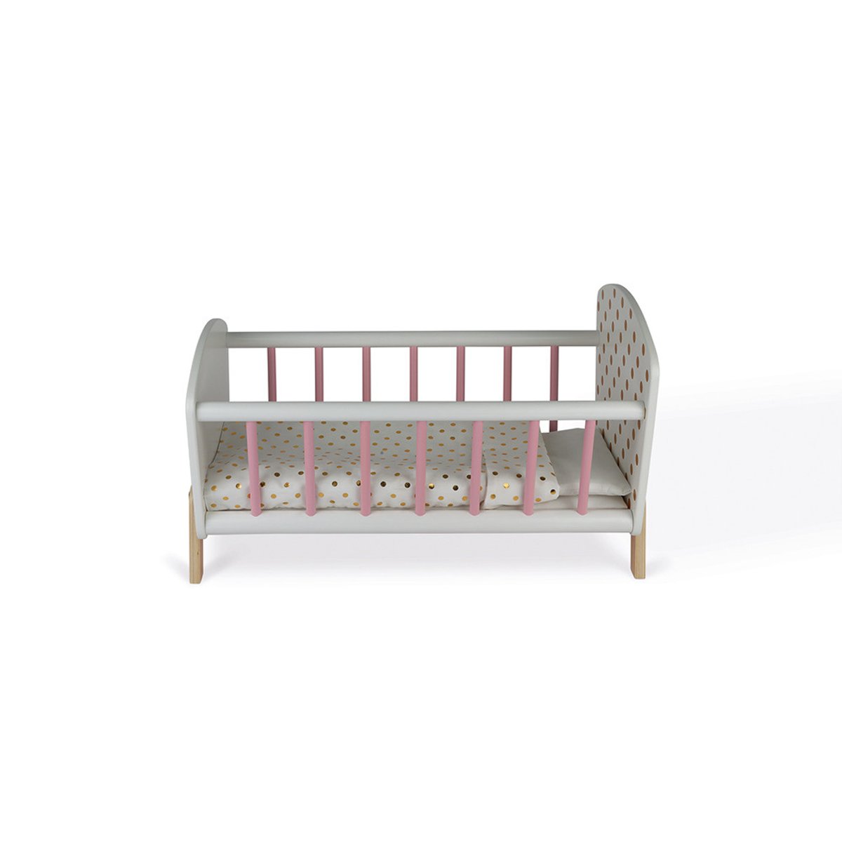 Lit Poupée Candy Chic En Bois Jo5889 blanc, JANOD