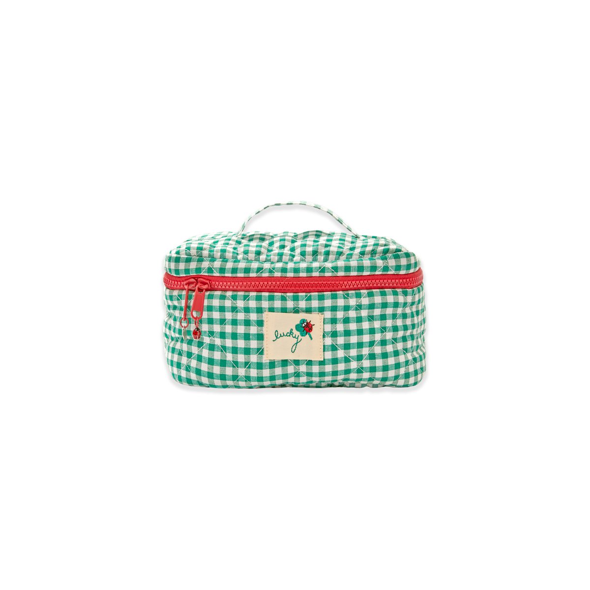 Trousse à motifs avec fermeture éclair TEE vert, ETAM