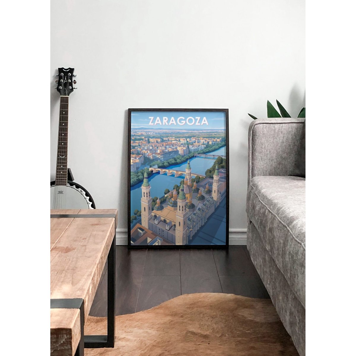 Affiche Zaragoza blanc, L'AFFICHERIE