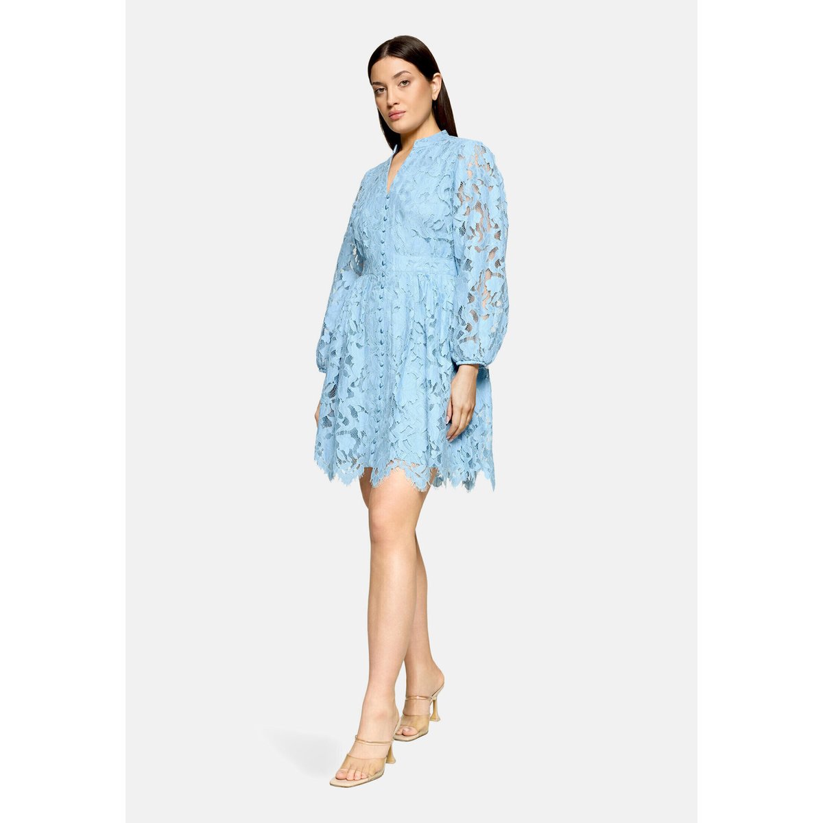 Robe en dentelle en dentelle soft sky, VERA MONT